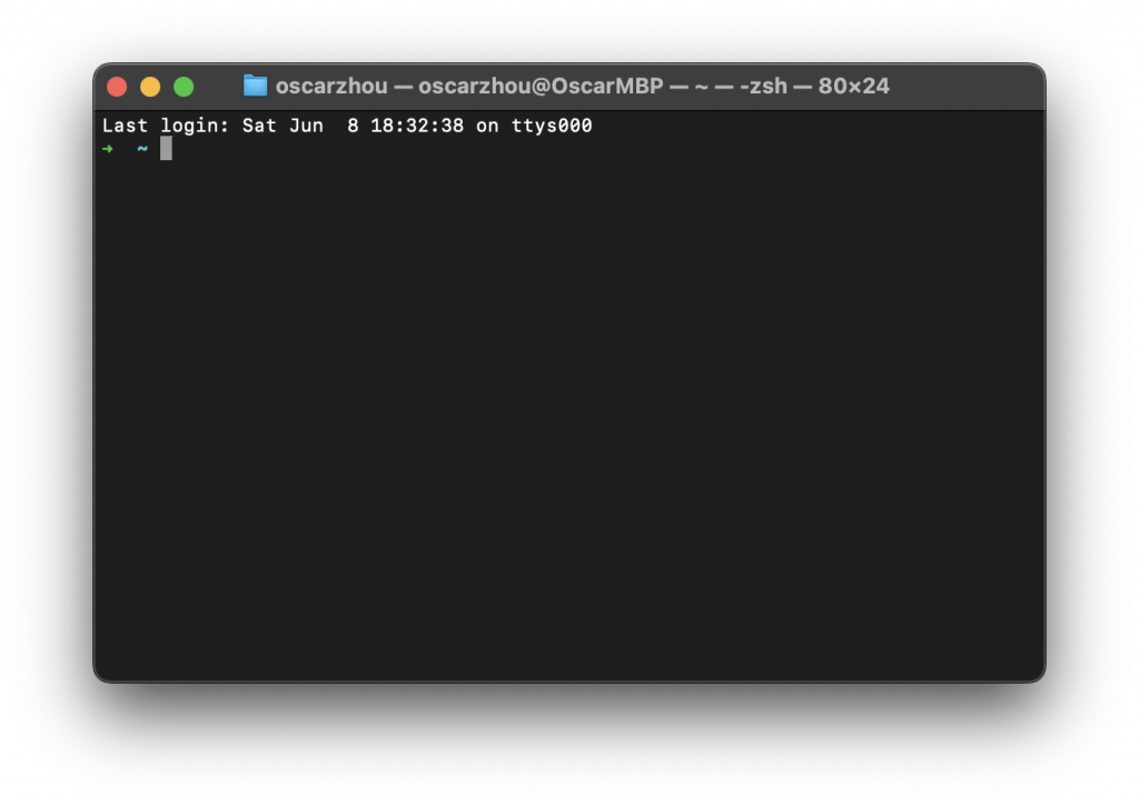 Image of empty MacOS Terminal.