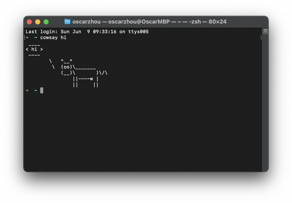 Cowsay Demonstration